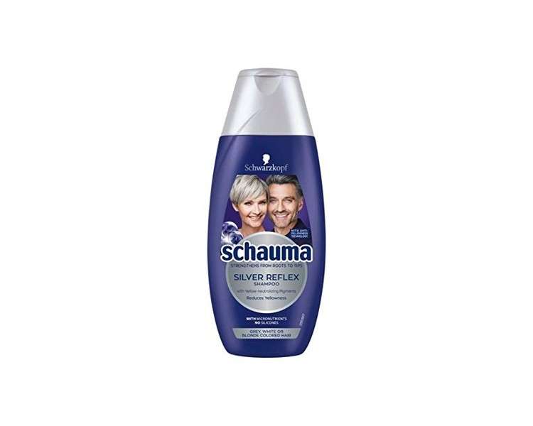 Schauma Silver Reflex Anti-Yellowness Shampoo for Gray, White, and Blonde Hair 250ml