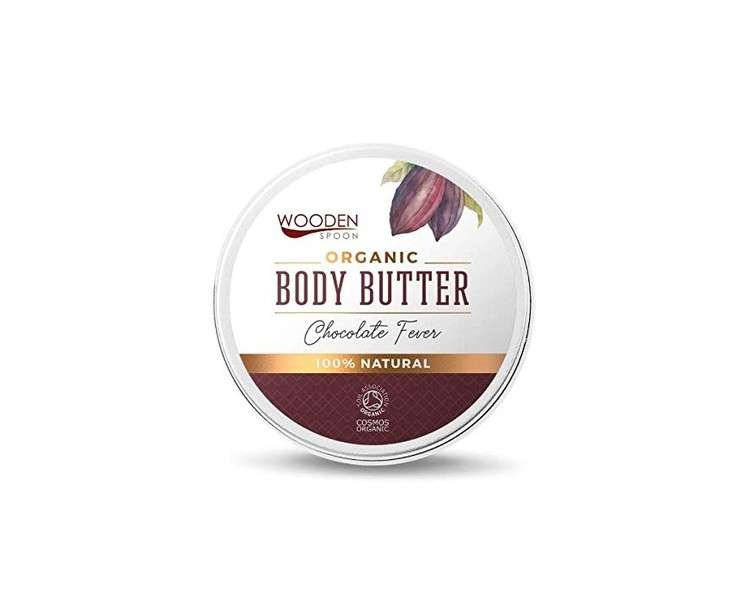 WOODENSPOON 100% Natural Body Butter 100ml Chocolate Fever - Soil Association Organic Certified