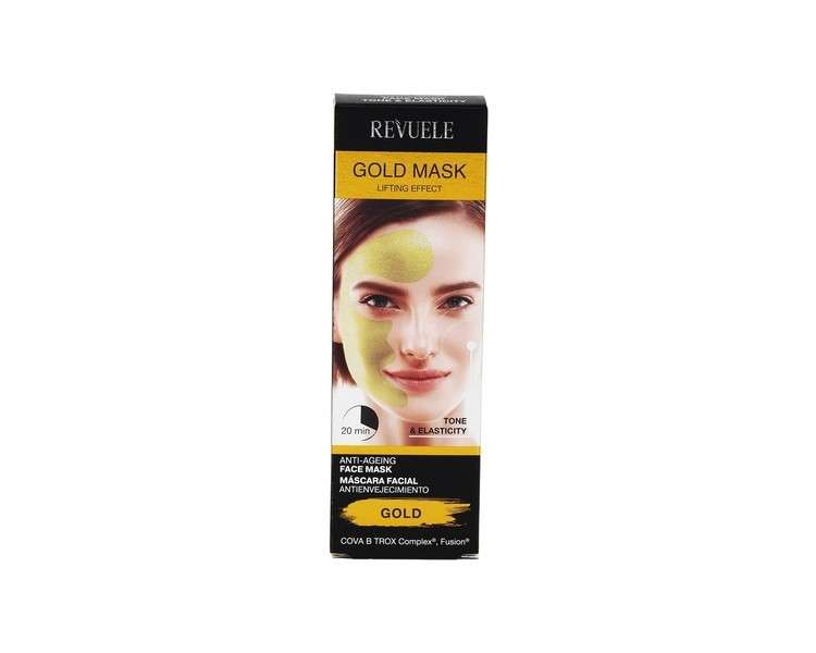 Revuele Anti-Age Active Face Mask with Vitamin Complex and Calcium 80ml - Gold