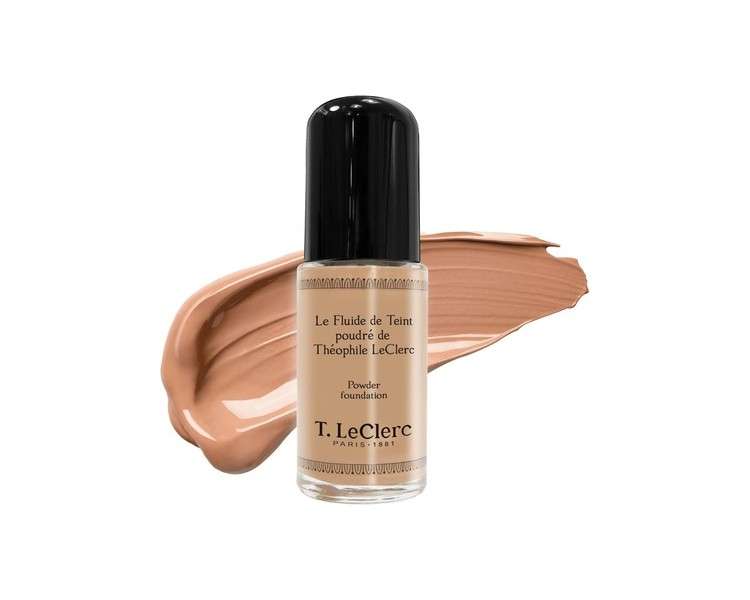 T. LeClerc Powdered Foundation Fluid 05 Matt Amber Beige Vegan Dermatologically Tested