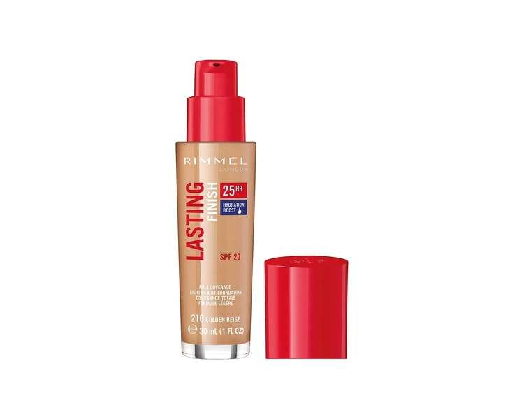 Rimmel Lasting Finish SPF 20 Foundation 210 Golden Beige 30mL