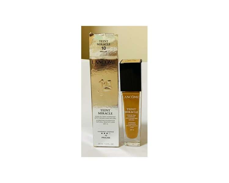 Lancome Teint Miracle Hydrating Foundation 10 Praline SPF 5 30ml