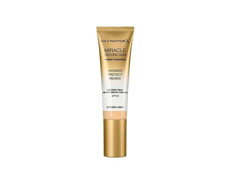 Max Factor Miracle Second Skin Hydrating Foundation Fair-Light 30ml