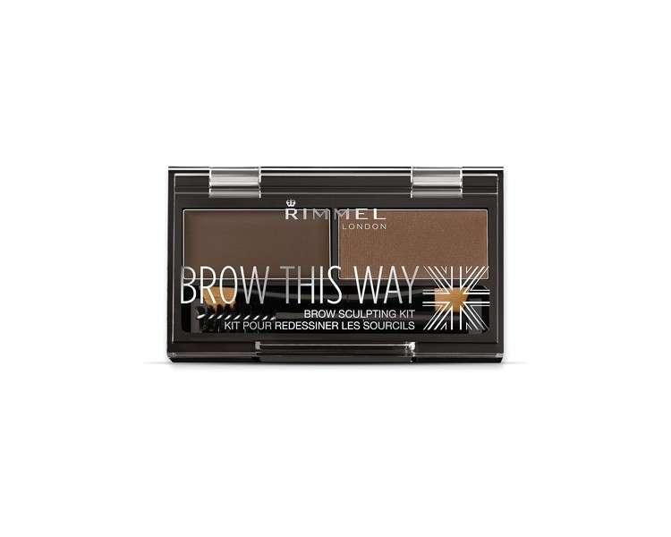 Rimmel Brow This Way Brow Sculpting Kit 3.3g 003 Dark Brown