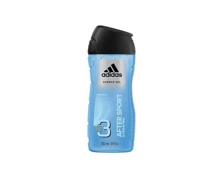 Adidas Men 3-in-1 Shower Gel Body Hair Face After Sport 250ml