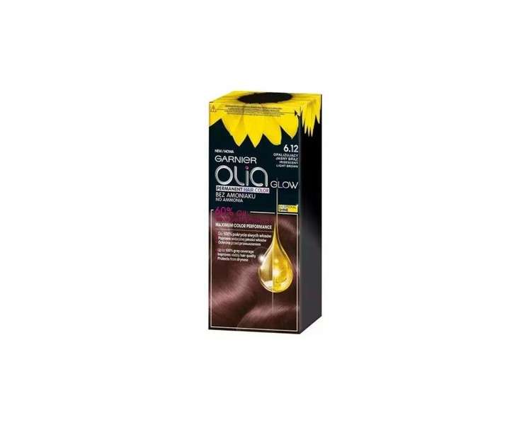Garnier Olia Permanent Hair Color Without Ammonia 6.12 Iridescent Light Brown