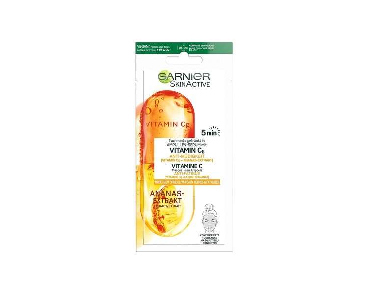 Garnier Anti-Fatigue Face Mask with Vitamin C and Pineapple Extract 15g