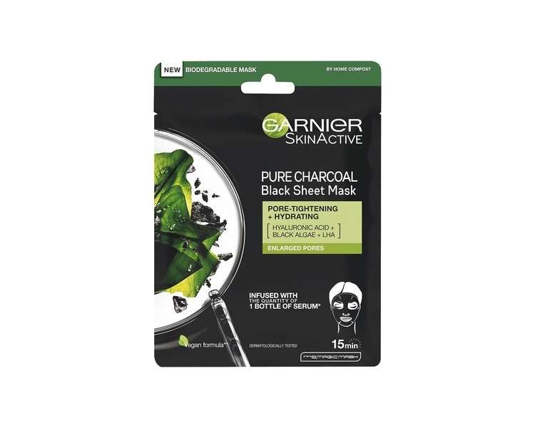 Garnier Pure Charcoal Black Tissue Mask 28g