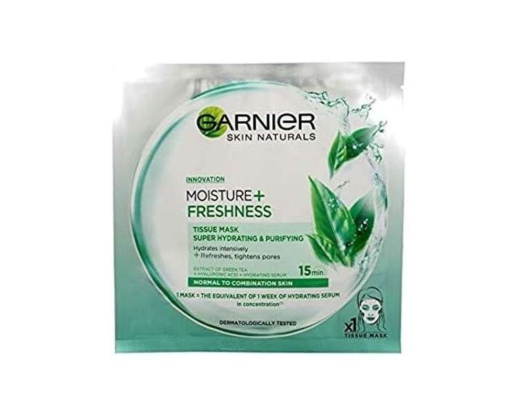 Garnier Skin Naturals Innovation Moisture + Freshness Tissue Mask for Normal to Combination Skin 32g Purifying