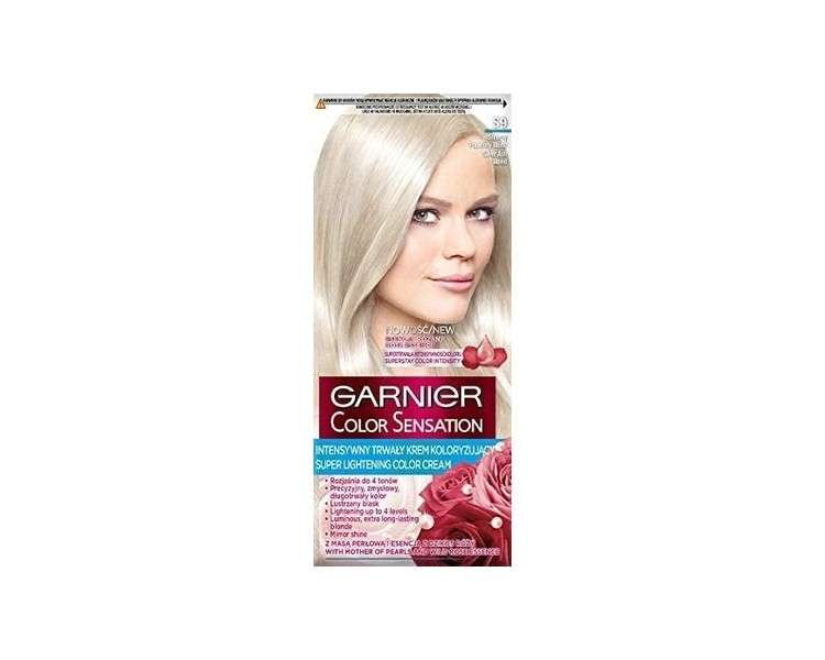 Garnier Color Sensation Super Brightening Hair Dye Cream S9 Silver Grey Blonde Clear
