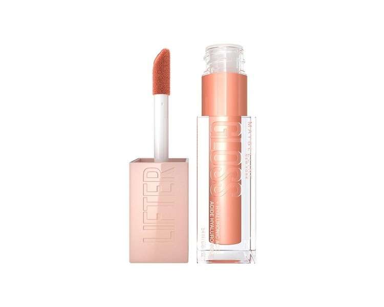 Maybelline New York Lifter Gloss Plumping and Hydrating Lip Gloss with Hyaluronic Acid 5.4ml Shade 007 Amber