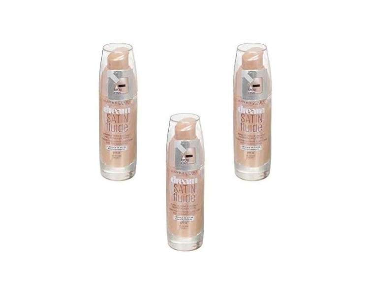 Maybelline New York Dream Satin Liquid Foundation 10 Ivory 30ml - Pack of 3