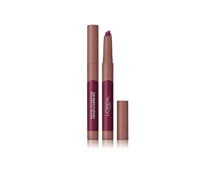 L'Oreal Paris Infallible Very Matte Lip Crayon Lipstick Smudge Proof Plum 108 Sizzling Sugar 1.3g