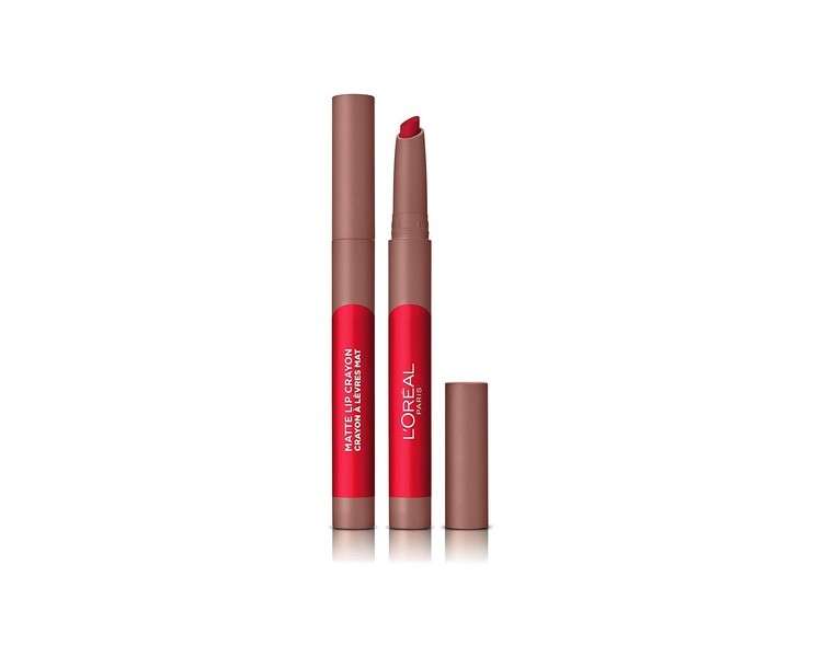 L'Oreal Paris Infallible Very Matte Lip Crayon Lipstick Smudge Proof Pink Lipstick 111 A Little Chilli 1kg