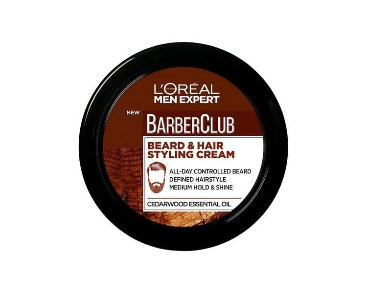 L'Oreal Men Expert Barber Club Beard & Hair Styling Cream 75ml