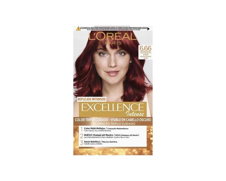 Excellence Intense Number 6.66 Hair Color Powerful Scarlet Red