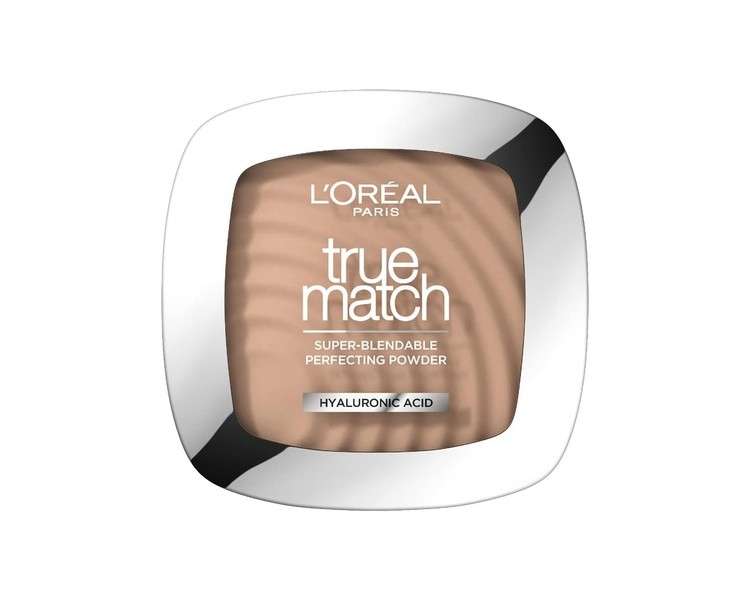 L'Oréal Paris Powder Foundation Super-Blendable with Hyaluronic Acid Light Texture for a Flawless Finish True Match Perfecting Powder N4