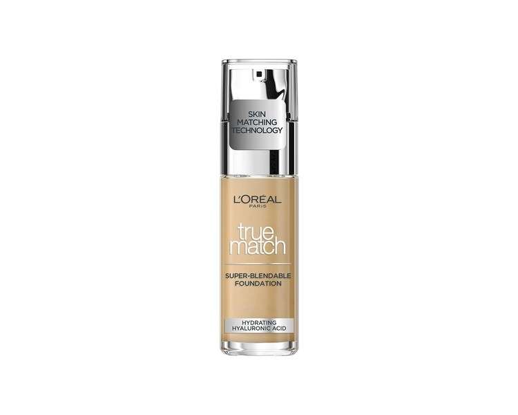 L'Oreal Paris Liquid Foundation Super-Blendable Skincare with Hyaluronic Acid True Match 30ml Beige 1 Count