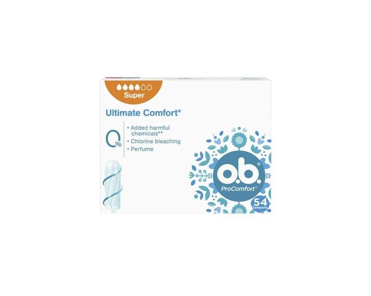 O.B. ProComfort Super Tampon 54 Count