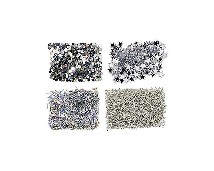 Mini Kit Silver Nail Sequins