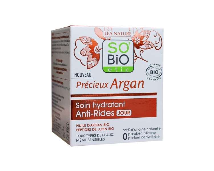 SO'BiO étic Precious Argan Cosmos Organic Anti-Wrinkle Moisturizing Day Cream 50ml