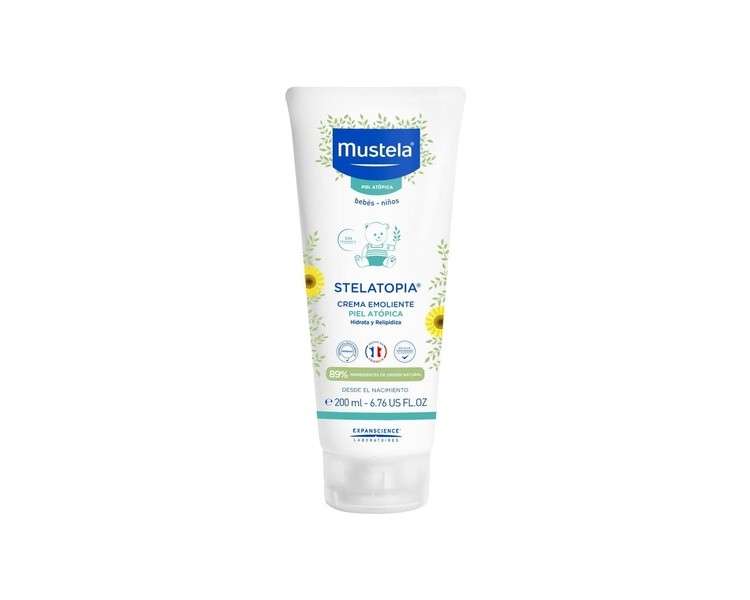 Mustela Stelatopia Fluid Texture Emollient Cream for Atopic-Prone Skin 200ml