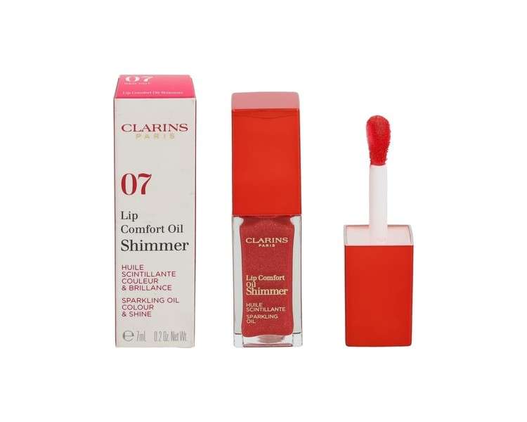 Clarins Instant Light Lip Comfort Oil Shimmer 7ml Lip Gloss Red