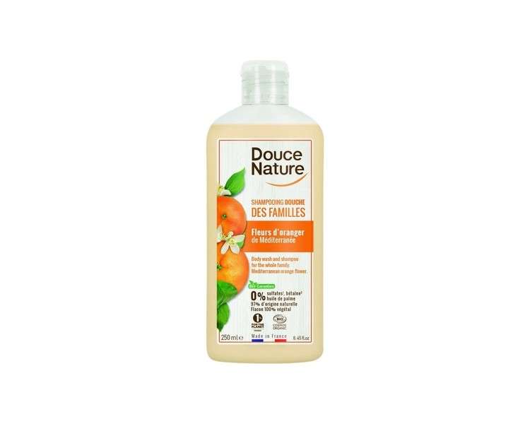 Douce Nature Shower Gel Body Wash and Shampoo with Orange Blossom 250ml