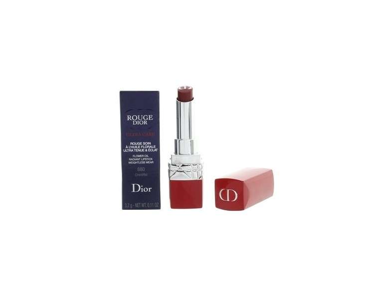 Dior Red Lipstick Ultra Care Lipstick 880 Charm Moisturizing Lipstick - NEW