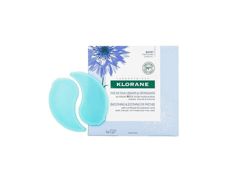 Klorane Smoothing and Soothing Eye Patches with Organic Cornflower and Hyaluronic Acid