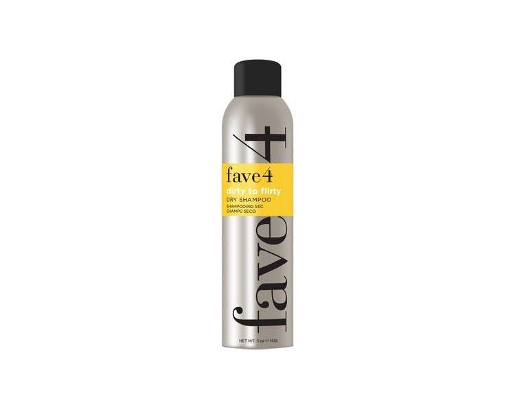 fave4 hair Dirty to Flirty Dry Shampoo Translucent Lightweight Rapid Oil Absorption 5oz