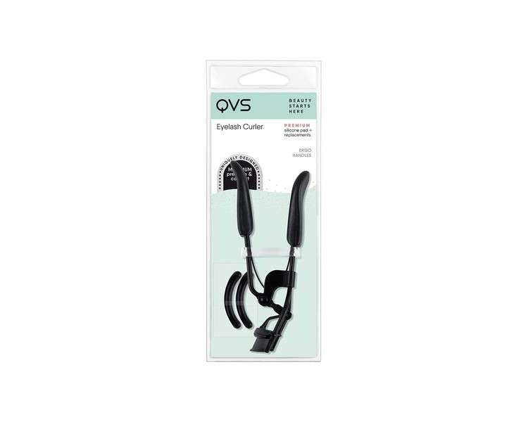 QVS Lash Curler for Large and Round Eyes with 3 Replacement Pads