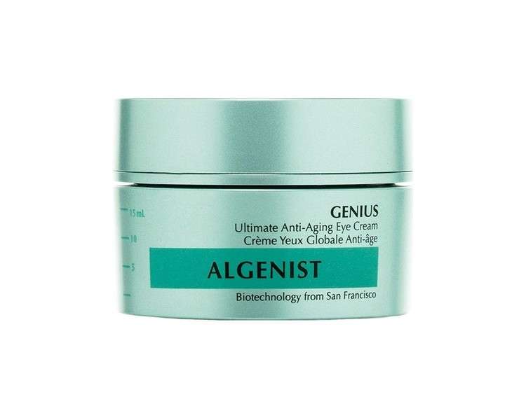 Algenist GENIUS Ultimate Anti-Aging Eye Cream Vegan Firming and Smoothing Under Eye Cream with Microalgae Oil and Collagen 15ml 0.5oz