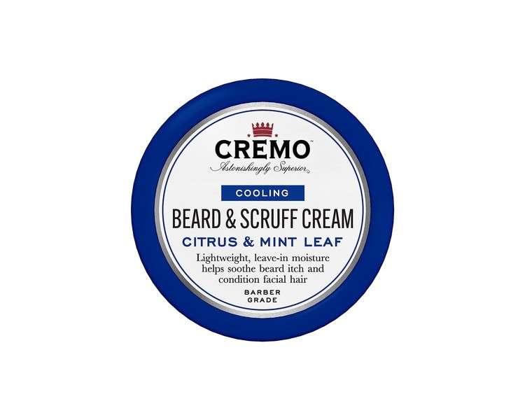 Cremo Beard & Scruff Cream Cooling Citrus & Mint Leaf 4oz