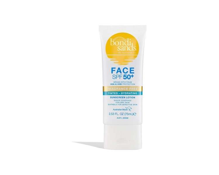 Bondi Sands SPF 50+ Fragrance Free Hydrating Tinted Face Lotion 75mL