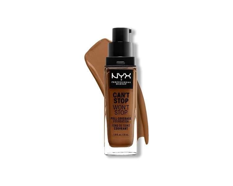 Nyx ​​Professional Makeup Can't Stop Won't Stop Full Coverage Foundation warm Mahogany 30ml