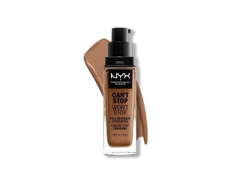 NYX Professional Makeup Can't Stop Won't Stop Full Coverage Foundation Matte Finish 16 Mahogany 30ml