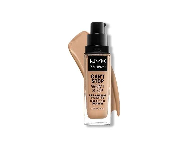 NYX Professional Makeup Can't Stop Won't Stop Full Coverage Foundation Vegan Formula Soft Beige 30mL