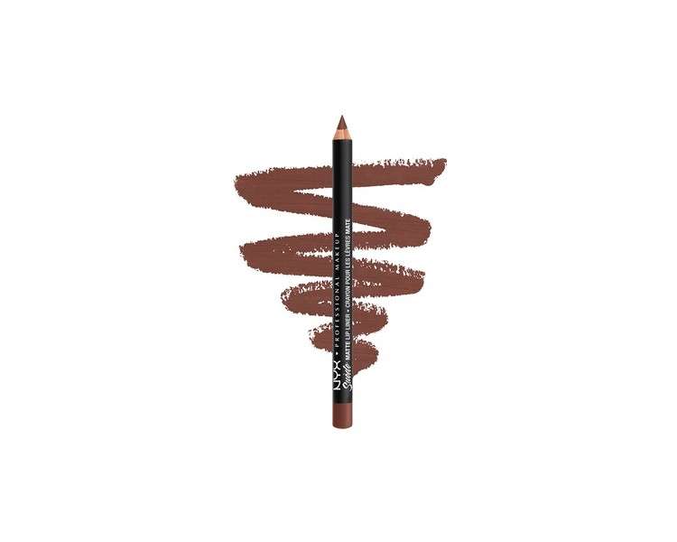 NYX Professional Makeup Suede Matte Lip Liner Vegan Formula Leon Honey Brown