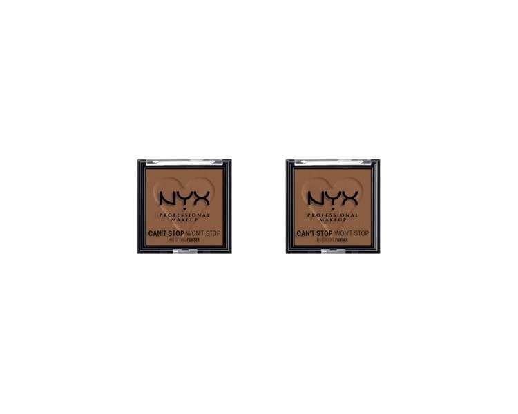 NYX PROFESSIONAL MAKEUP Can't Stop Won't Stop Mattifying Pressed Powder Deep 0.21 Ounce
