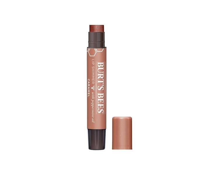 Burt's Bees Lip Shimmer With Peppermint Oil Caramel 0.09oz