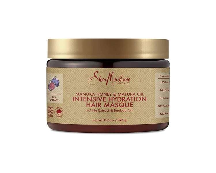 SheaMoisture Manuka Honey & Marfura Oil Hydration Intensive Masque Hair Treatment 12 Fl Oz