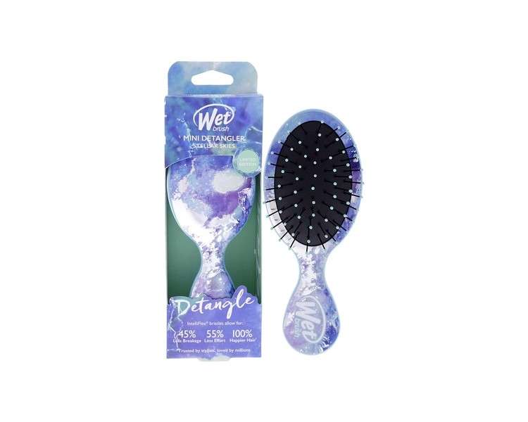 Wet Brush Stellar Skies Mini Detangling Brush, Turquoise, For Women And Men