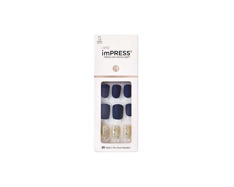 KISS imPRESS Press On Manicure Wannabe Star Short Square with PureFit Technology - 30 Fake Nails