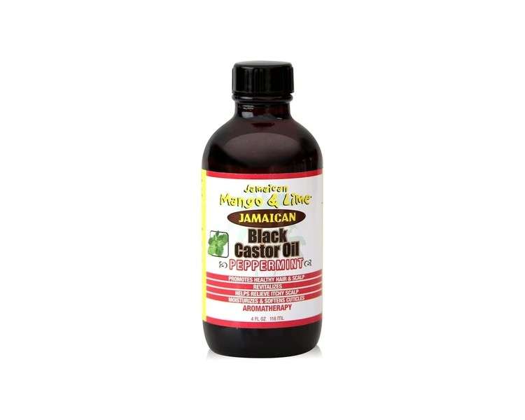 Jamaican Mango & Lime Black Castor Oil Peppermint 118ml - Moisturizes, Revitalizes and Softens