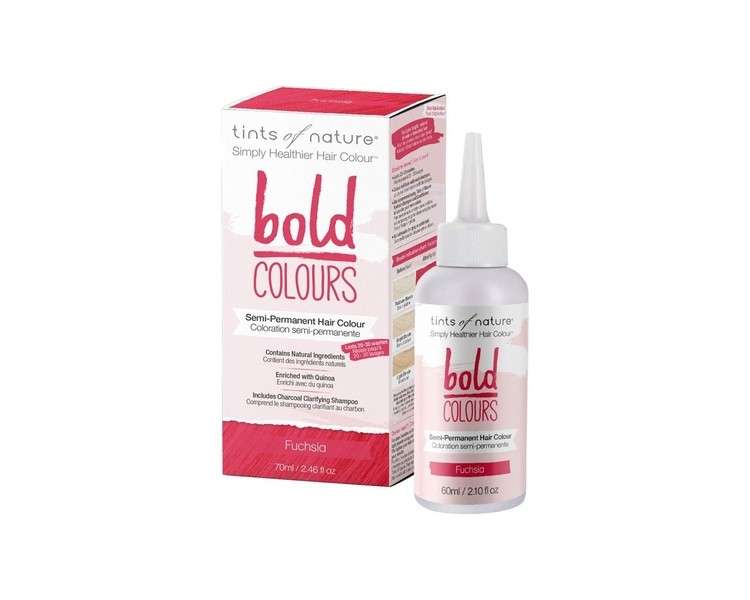 Tints of Nature Bold Colour Fuchsia Semi-Permanent Hair Dye Ammonia-Free and Damage-Free Colouring 70ml