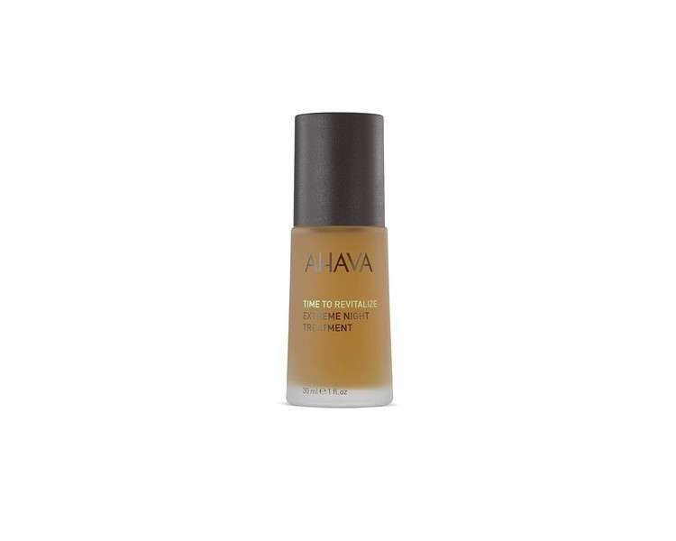AHAVA Extreme Night Treatment Exclusive Moisturizer Neck Chest Cream Smoothes Skin Reduces Wrinkles Enriched with Patented Extreme Complex Dead Sea Osmoter Peptides Resveratrol 1 Fl.Oz