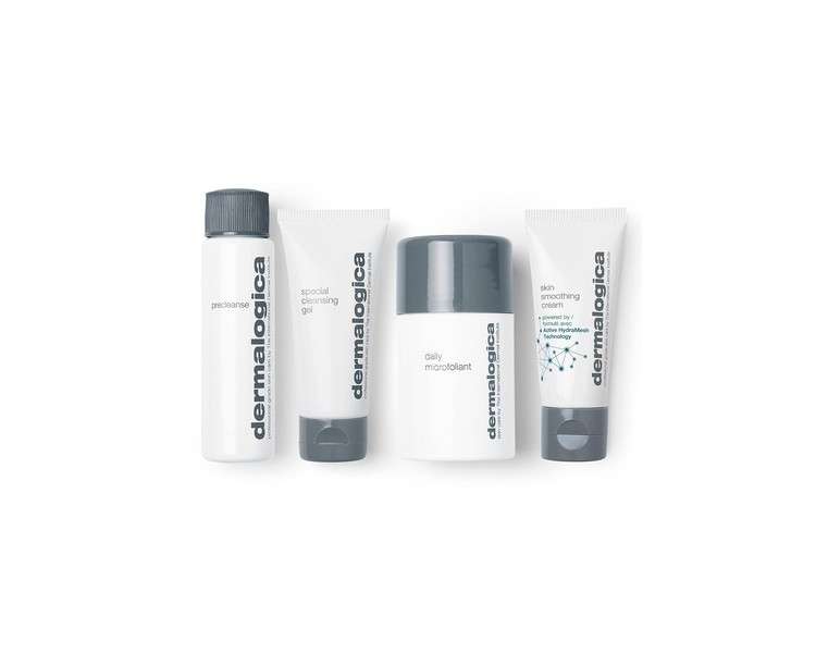 Dermalogica Discover Healthy Skin Kit - Includes Precleanse, Face Wash, Face Exfoliator, and Moisturizer