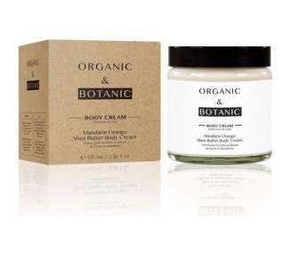 Organic Botanic Mandarin Orange Shea Butter Hydrating Vegan Body Cream 100ml