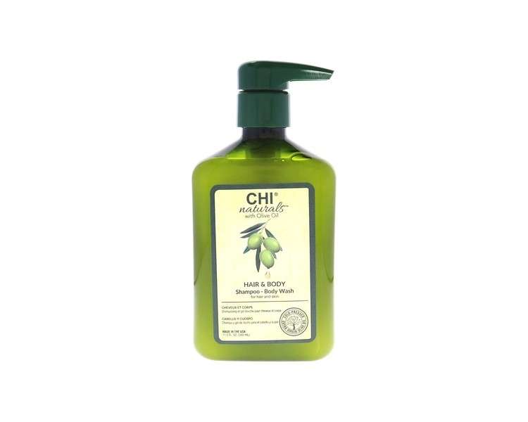 CHI Naturals with Olive Oil Hair Shampoo and Body Wash 340ml 11.5oz